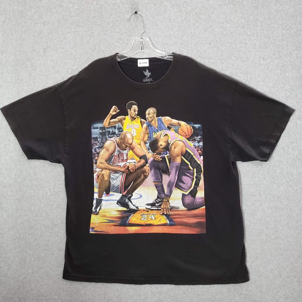 Kobe Bryant Men Shirt 2XL Black Legacy Tribute Jordan Lebron Short Sleeve Tee
